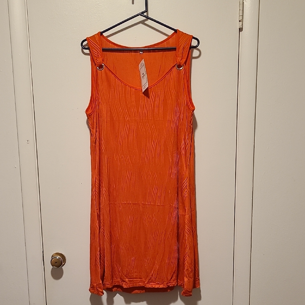 Orange Sleeveless Dress